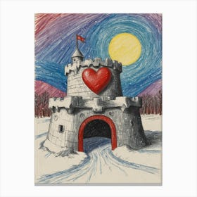 Valentine'S Castle Canvas Print