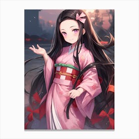 Demon Slayer Nezuko Kamado (90) Canvas Print