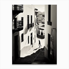 Granada, Spain, Black And White Analogue Photography 2 Canvas Print