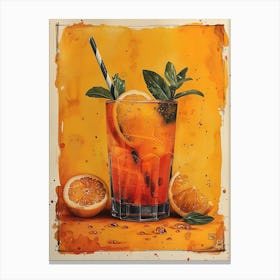 Orange Drink 23 Canvas Print