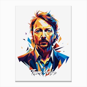 Thom Yorke 01 Portrait Music Icon WPAP Pop Art Style Canvas Print