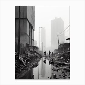 Jakarta, Indonesia, Black And White Old Photo 3 Canvas Print