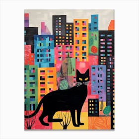 New York City, United States Skyline With A Cat 5 Canvas Print