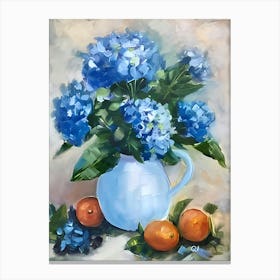 Blue Hydrangeas Canvas Print