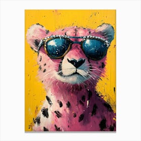 Cheetah In Sunglasses 1 Canvas Print