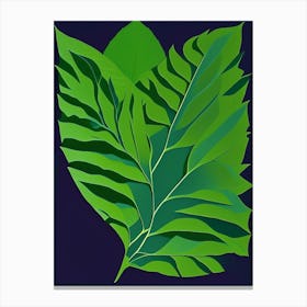 Vervain Leaf Vibrant Inspired Canvas Print