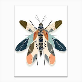 Colourful Insect Illustration Firefly 11 Canvas Print
