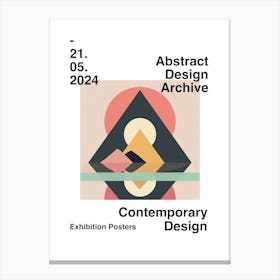 Abstract Design Archive Poster 01 Canvas Print