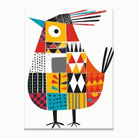 Bird In The Patchwork Canvas Print