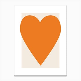 Heart Orange Canvas Print