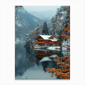 House On A Lake Canvas Print