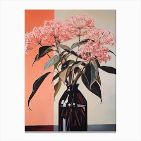 Bouquet Of Joe Pye Weed Flowers, Autumn Fall Florals Painting 0 Canvas Print