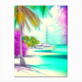 Cayman Islands Soft Colours Tropical Destination Canvas Print