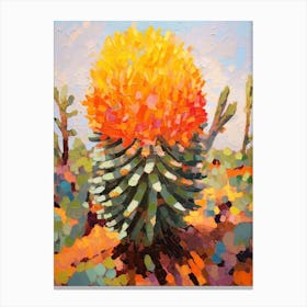 Cactus Painting Barrel 2 Canvas Print