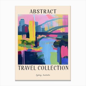 Abstract Travel Collection Poster Sydney Australia 8 Canvas Print