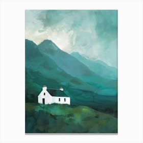 Cottage In Scotland Canvas Print