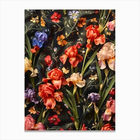 Floral Pattern Inspired By William Morris Canvas Print