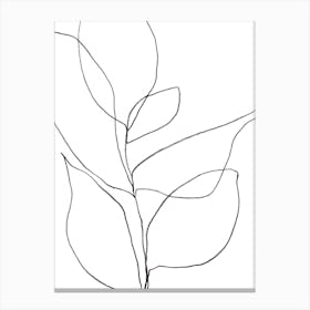 Min Line Plant Canvas Print