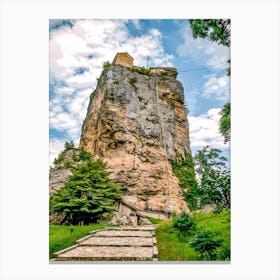 Stairs To Katskhi Pillar Canvas Print