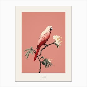Minimalist Parrot 2 Bird Poster Canvas Print