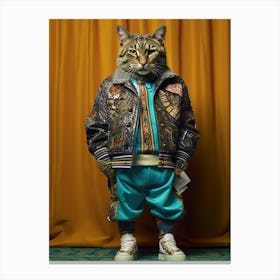 Cat In A Jacket 2 Canvas Print