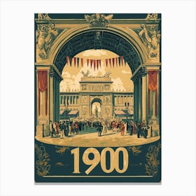 Aihrgdesign A Vintage Travel Poster Of The 1900 Paris Exposit A31ba3b5 Fb8d 42ab 99ab 9aed199136ca 0 Canvas Print