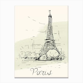 Paris Eiffel Tower France Canvas Print