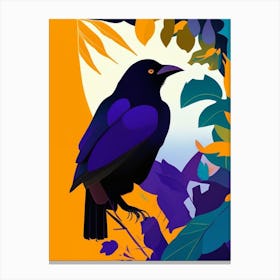 Crow Pop Matisse Bird Canvas Print