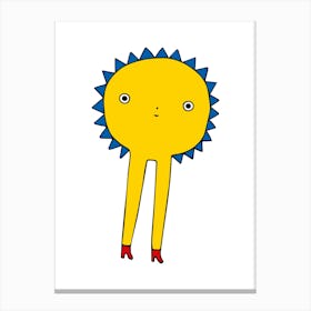 Sun Playful Illustration Canvas Print