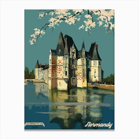 Excursions In Normandy, France, View On A Castle Canvas Print