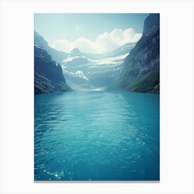 Blue Lake In The Mountains Canvas Print