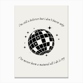 Mirrorball Print | Neutral wall art | Music Posters | Canvas Print