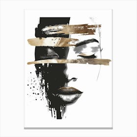 Black And Gold Painting Canvas Print