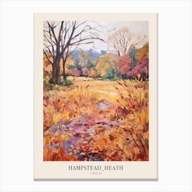 Autumn City Park Painting Hampstead Heath Park London 1 Poster Canvas Print