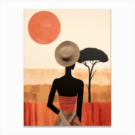 African Woman | Boho Style 2 Canvas Print