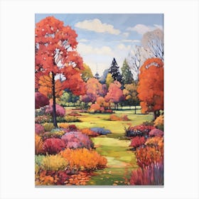 Autumn Gardens Painting Ballarat Botanical Gardens 2 Canvas Print