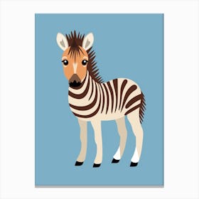 Baby Animal Illustration  Zebra 5 Canvas Print