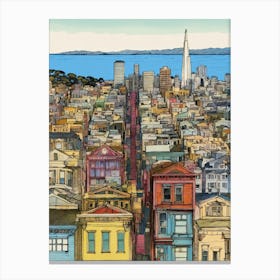 San Francisco Cityscape 2 Canvas Print