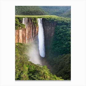 Kaieteur Falls Of The North, Guyana Realistic Photograph (1) Canvas Print