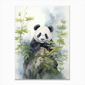 Panda Art Painting Watercolour 3 Canvas Print