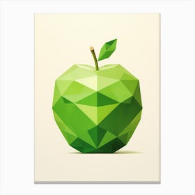 Low Poly Apple 3 Canvas Print