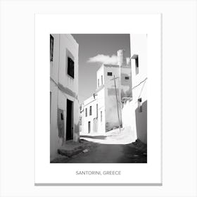 Poster Of Tangier, Morocco, Photography In Black And White 1 Canvas Print