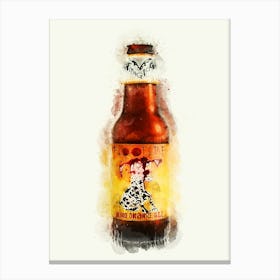 Flying Dog Horn Dog Canvas Print