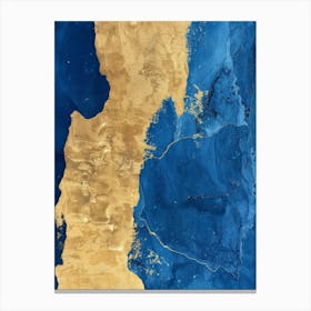 Blue And Gold 13 Canvas Print