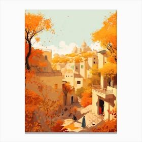 Baghdad In Autumn Fall Travel Art 2 Canvas Print