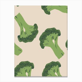 Broccoli Pattern Illustration  Canvas Print