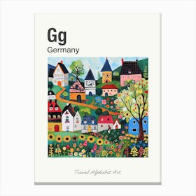 Kids Travel Alphabet  Germany 2 Canvas Print