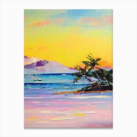 Cane Garden Bay, British Virgin Islands Bright Abstract Canvas Print