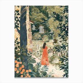 In The Garden Château De Chenonceau Gardens France 2 Canvas Print