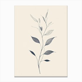 Branch Of Leaves Canvas Print